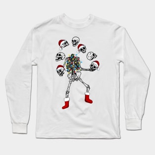 Christmas Skeleton Dancing Light Long Sleeve T-Shirt